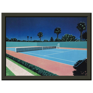 Hiroshi Nagai  Tennis Court Premium Metal Framed Art Print / Poster