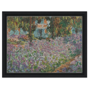 claude monet  The Artists Garden at Giverny Framed Canvas