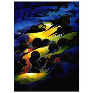Eyvind Earle  Sunset Flame Fine Art Poster / Art Print