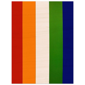 Ellsworth Kelly  Red Orange White Green Blue Wood Print
