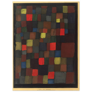 Paul Klee ABSTRACT COLOUR HARMONY SQUARES VERMILLION 1924 Aluminum Print