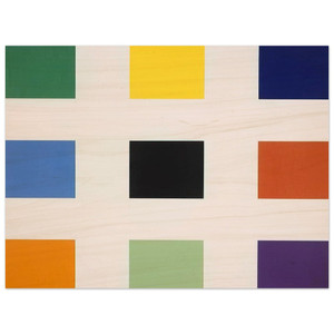 Ellsworth Kelly  Nine Squares Wood Print