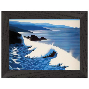 Eyvind Earle  The Wave Premium Wooden Framed Art Print / Poster
