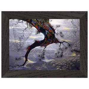 Eyvind Earle  Pine Branch Premium Wooden Framed Art Print / Poster