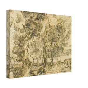 Vincent van Gogh Asylum Garden Sawn-off Tree Canvas