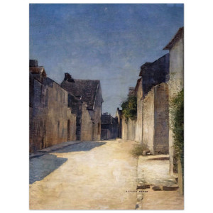Odilon Redon  STREET IN SAMOIS 1888 Wood Print