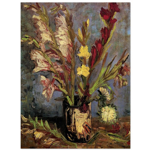 Vincent van Gogh  Vase with Gladioli Aluminum Print