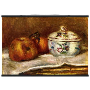 Pierre-Auguste Renoir Sugar Bowl Apple and Orange Matte Poster with Hanger