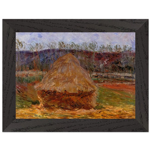 claude monet  Grainstack at Giverny Premium Wooden Framed Art Print / Poster