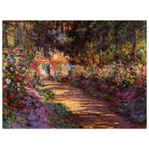 claude monet  Pathway in Monets Garden at Giverny Aluminum Print