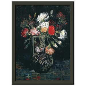 Vincent van Gogh Carnations Vase Premium Metal Framed Art Print Poster