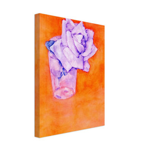 Piet Mondrian  White Rose in a Glass Canvas