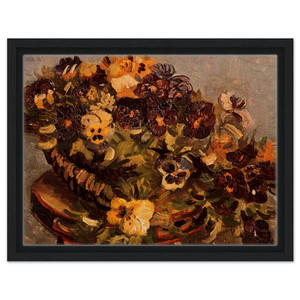Vincent van Gogh  Tambourine with Pansies Framed Canvas