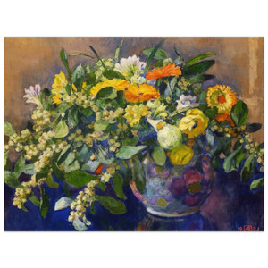 Theo van Rysselberghe  VASE OF FLOWERS 1923 Wood Print
