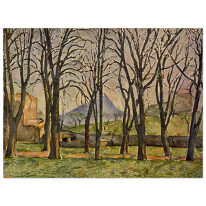 Paul Cezanne  Chestnut Trees at the Jas de Bouffan Wood Print