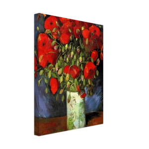 Vincent van Gogh  Vase with Red Poppies Canvas