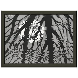 MC Escher  RIPPLED SURFACE Premium Metal Framed Art Print / Poster