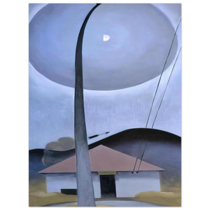 Georgia OKeeffe  Little House with Flagpole Aluminum Print