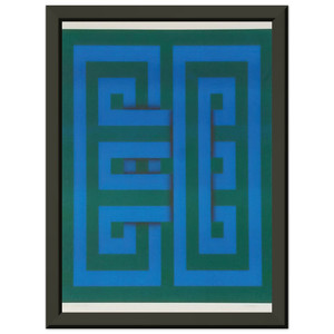 Omar Rayo  Saphan  1969 Premium Metal Framed Art Print / Poster