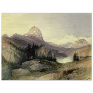 Thomas Moran  In the Bighorn Mountains Wood Print