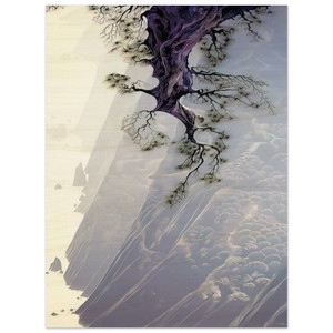 Eyvind Earle  Mountain Rise Wood Print