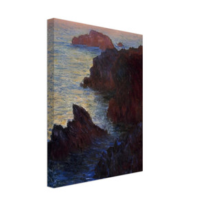 claude monet  Rocky Point at PortGoulphar Canvas