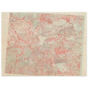 Nancy Graves Anaglyphic Moon Rocks Lunar Surface 1973 Wood Print