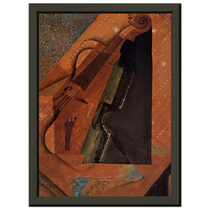Juan Gris  THE VIOLIN 1914 Premium Metal Framed Art Print / Poster