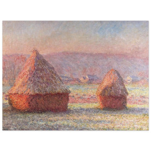 claude monet  Grainstacks White Frost Effect Aluminum Print