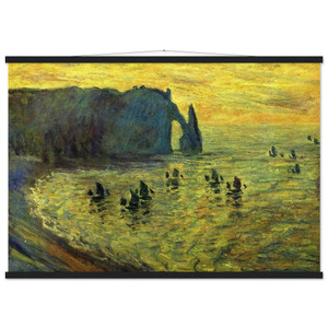 claude monet The Cliffs at Etretat Museum-Quality Matte Poster with Hanger