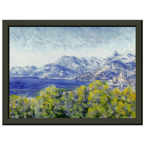 claude monet  View of Ventimiglia Premium Metal Framed Art Print / Poster