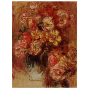 PierreAuguste Renoir  Vase of Roses Wood Print
