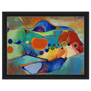 Aldemir Martins  Fish  Naive Art Primitivism Framed Canvas