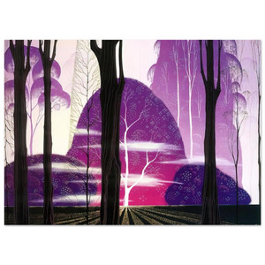 Eyvind Earle  Purple Dawn Fine Art Poster / Art Print