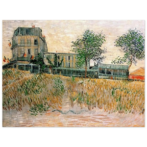 Vincent van Gogh  The Restaurant de la Sirene at Asnieres Aluminum Print