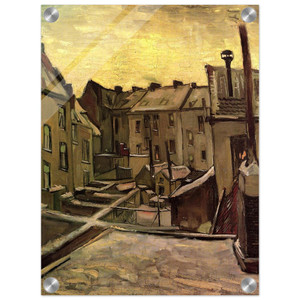 Vincent van Gogh  Backyards of Old Houses in Antwerp in the Snow Acrylic Print