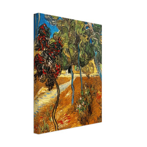 Vincent van Gogh  Trees in the Asylum Garden Canvas