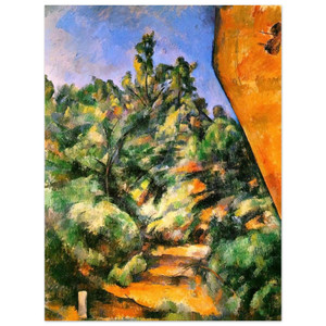 Paul Cezanne  Bibemus The Red Rock Aluminum Print