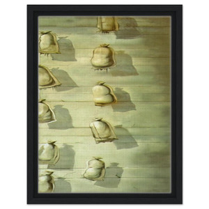 Salvador Dali  SET DESIGN FOR THE BALLET LOS SACOS DEL MOLINERO Framed Canvas