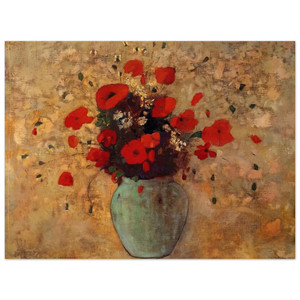 Odilon Redon  VASE OF POPPIES Aluminum Print