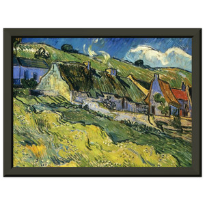 Vincent van Gogh  A Group of Cottages Premium Metal Framed Art Print / Poster