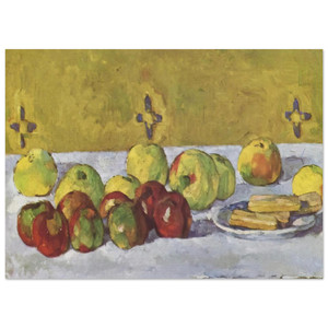 Paul Cezanne  Still life with apples and biscuits Fine Art Poster / Art Print