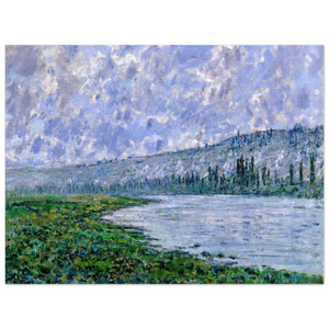 claude monet  The Seine and the Chaantemesle Aluminum Print