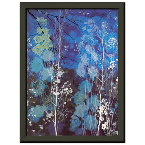 Eyvind Earle  Delphinium Premium Metal Framed Art Print / Poster