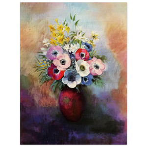Odilon Redon  ANEMONES N2 Wood Print
