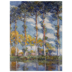 claude monet  Poplars N1 Wood Print