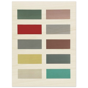 Gerhard Richter  TEN COLOURS 1966 Wood Print