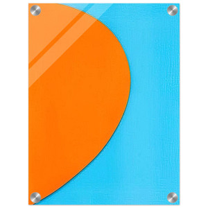 Ellsworth Kelly  Orange Relief with Blue Acrylic Print