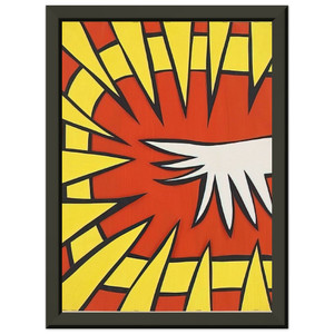 Nicholas Krushenick  Untitled  1963 N14 Premium Metal Framed Art Print / Poster