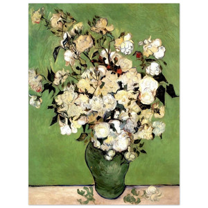 Vincent van Gogh  A Vase of Roses Aluminum Print